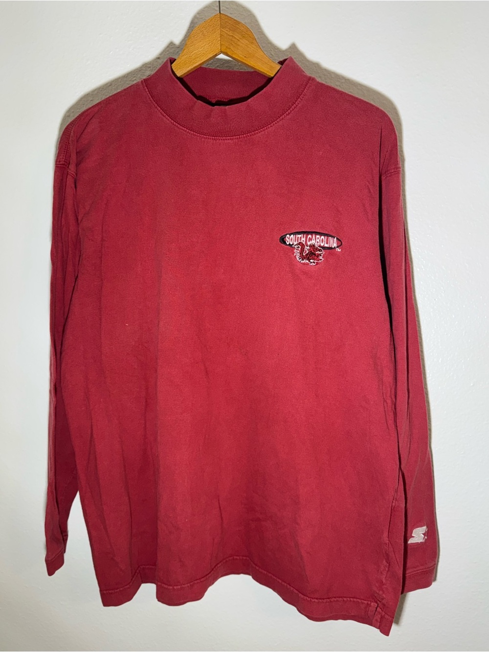 Vintage 90s South Carolina Gamecocks Red Long-Sleeve Men's Shirt